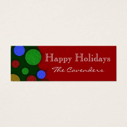 Balises cadeaux Happy Holidays (Devant)