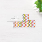 Balises cadeaux personnalisées Chevron colorées (Bureau)