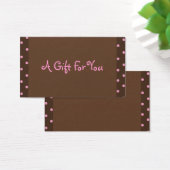 Balises cadeaux Pointe Polka Brown et rose (Bureau)