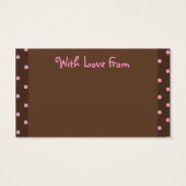 Balises cadeaux Pointe Polka Brown et rose (Dos)