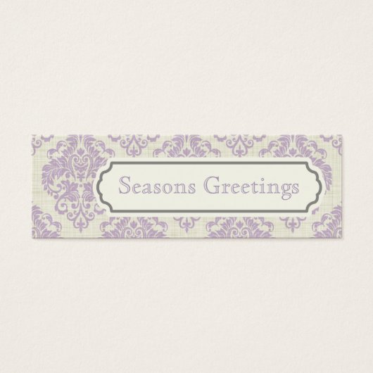 Balises Cadeaux pourpres Damas, Cartes De Profil (Devant)