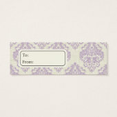 Balises Cadeaux pourpres Damas, Cartes De Profil (Dos)