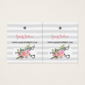 Balises Chic Ciseaux Argent Stripes et Rose Hang T (Dos)
