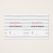 Balises Chic Ciseaux Argent Stripes et Rose Hang T (Devant)