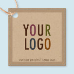Balises d'accrochage Carré Kraft de 2 po avec logo<br><div class="desc">Personnalisez ces étiquettes accrochées par le carré kraft avec le logo de votre entreprise et le texte personnalisé. Vous pouvez les customiser pour les étiquettes suspendues, les étiquettes de prix, les étiquettes cadeaux et les étiquettes de faveur. Disponible en kraft brun ou en papier blanc mat et écologique avec choix...</div>