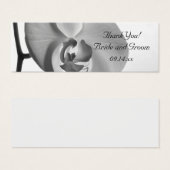 Balises de faveur de mariage blanc orchidée (Devant & derrière)