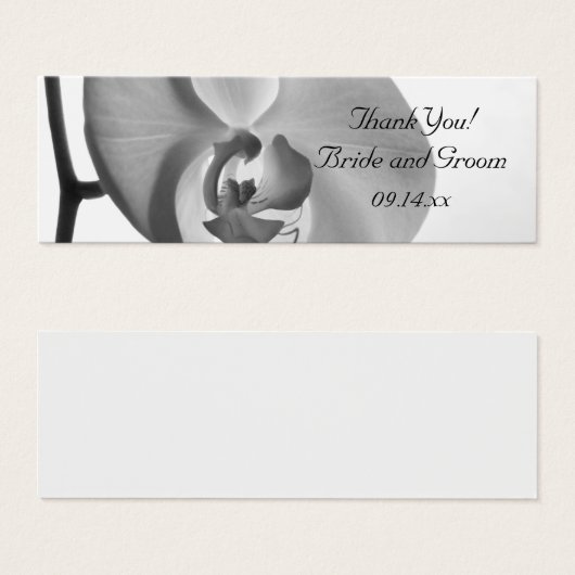 Balises de faveur de mariage blanc orchidée (Devant & derrière)