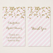 Balises de Fête des mariées de Rose Gold (Devant & derrière)