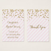 Balises de Fête des mariées Gold Pink Favoriser (Devant & derrière)