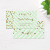 Balises de Fête des mariées Mint Gold Stripes (Bureau)