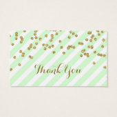 Balises de Fête des mariées Mint Gold Stripes (Dos)