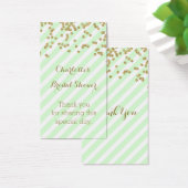 Balises de Fête des mariées Mint Gold Stripes (Bureau)