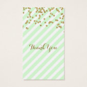 Balises de Fête des mariées Mint Gold Stripes (Dos)