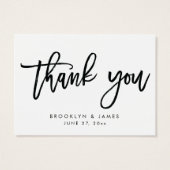 Balises de mariage blanc et noir Favour Cartes (Dos)