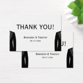 Balises de mariage gay personnalisées en noir et b (Bureau)