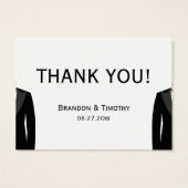 Balises de mariage gay personnalisées en noir et b (Dos)