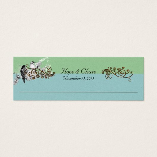 Balises de Mariage vintage Bird (Devant)