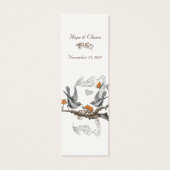 Balises de Mariage vintage Bird (Dos)