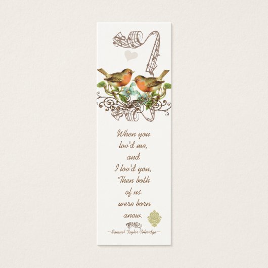 Balises de Mariage vintage Bird (Devant)