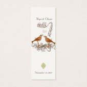 Balises de Mariage vintage Bird (Dos)