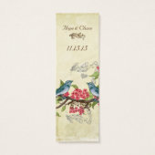 Balises de Mariage vintage Bird (Dos)