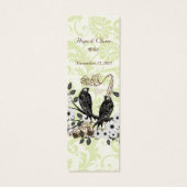 Balises de Mariage vintage Bird (Dos)