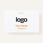 Balises de nom orange Badges (Devant)