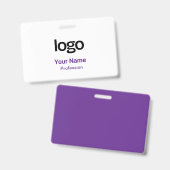 Balises de nom pourpre Badges (Avant & arrière)