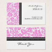 Balises de préférence Mariage damassé rose noir (Devant & derrière)