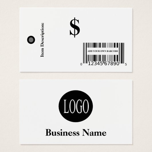 Balises de prix avec code-barres Balise de vente a (Devant & derrière)