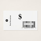 Balises de prix bon marché avec code à barres Bali (Dos)