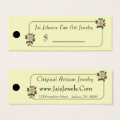 Balises de prix des marchandises (Fleurs Magnolia) (Devant & derrière)