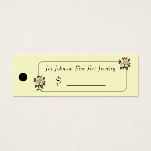 Balises de prix des marchandises (Fleurs Magnolia) (Devant)