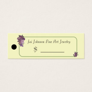 Balises de prix des marchandises (Fleurs violettes