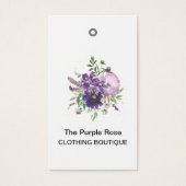 Balises de prix personnalisées à fleurs violettes  (Devant)