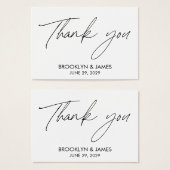 Balises Favoris de mariage de script clair blanc (Devant & derrière)