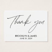 Balises Favoris de mariage de script clair blanc (Dos)