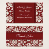 Balises favorites Mariage damassé en blanc rouge (Devant & derrière)