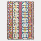 Balkanfolk Art Lozenge Pattern Throw Blanket Deken (Voorkant Verticaal)