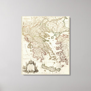 Balkanschiereiland, Griekenland, Macedonië Canvas Afdruk