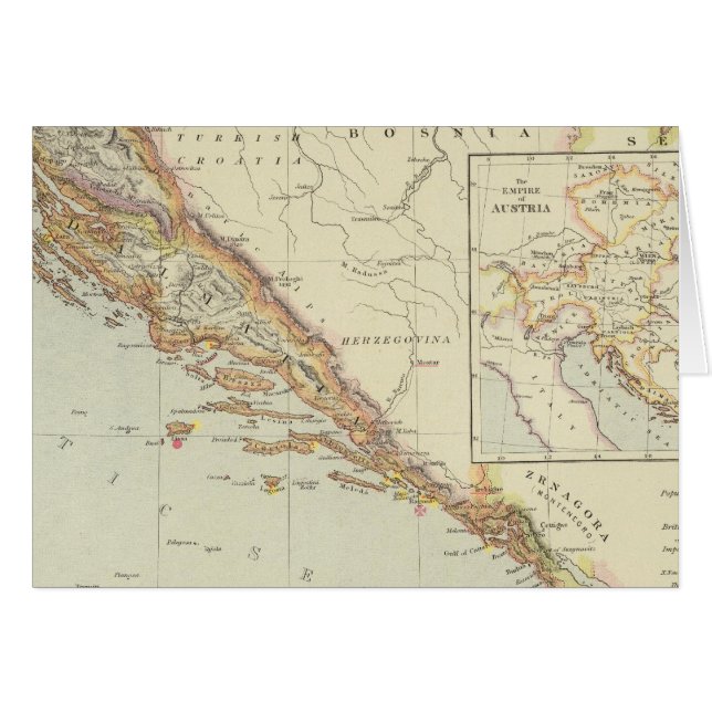 Balkanschiereiland, Kroatië, Slovenië (Voorkant Horizontaal)