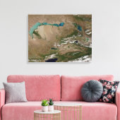 Balkhash-meer in het oosten van Kazachstan Canvas Afdruk (Insitu (Woonkamer))