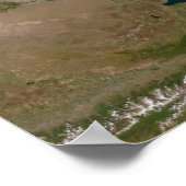 Balkhash-meer in het oosten van Kazachstan Poster (Hoek)