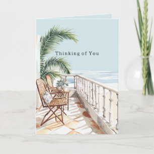 Balkon aan het strand Denk aan jou Kaart