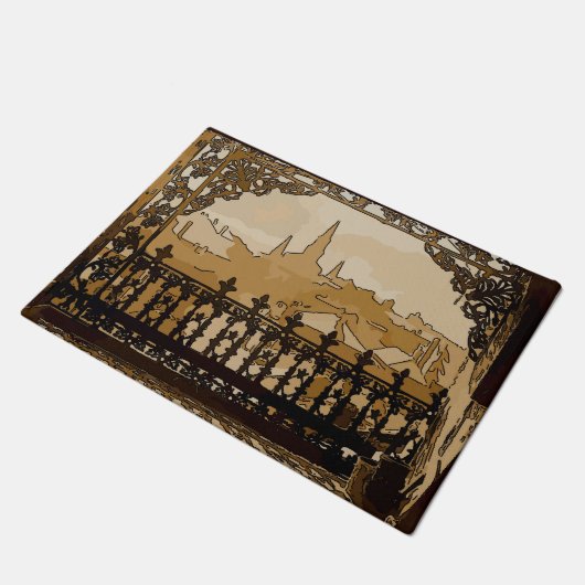 Balkon van New Orleans Deurmat (Schuin)