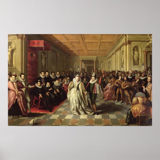 Ball bij de rechtbank van Henri III Poster (Voorkant)