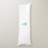 Ball Blue, Medium Turquoise decoratief ontwerp Lichaamskussen (Achterkant (Verticaal))