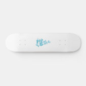 Ball Blue, Medium Turquoise decoratief ontwerp Skateboard (Horizontaal)
