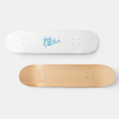 Ball Blue, Medium Turquoise decoratief ontwerp Skateboard (Horizontaal)