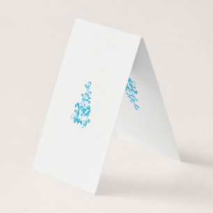 Ball Blue, Medium Turquoise decoratief ontwerp Visitekaartjes